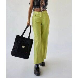 Ragged Priest Wide Leg Brat Jeans Lime Green 26